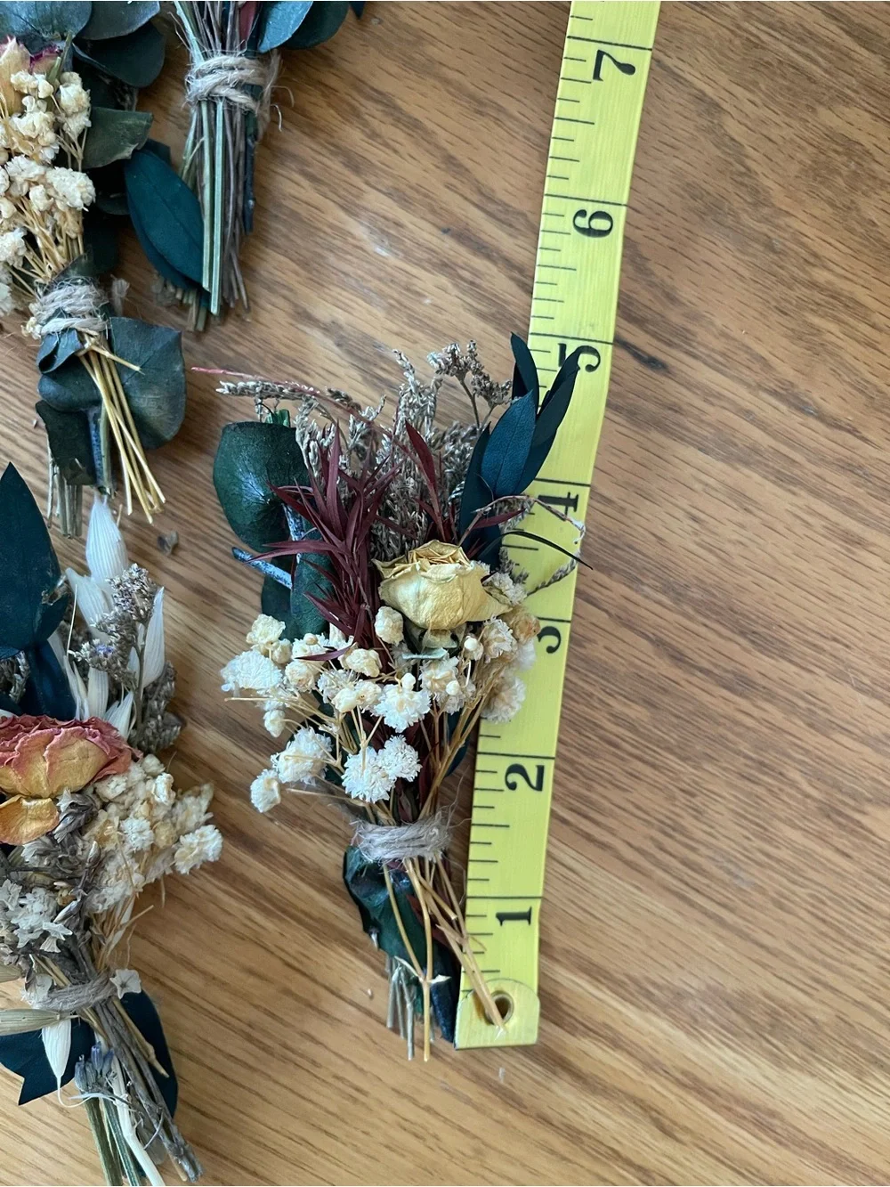 Dried Wildflower Mini Bouquet Set of 6- Natural Cream & Green🌼